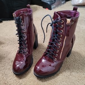 Fashion Nova Burgundy Shoes Size 9